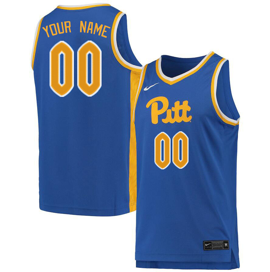 Custom Pitt Panthers Name And Number College Basketball Jerseys Stitched-Royal